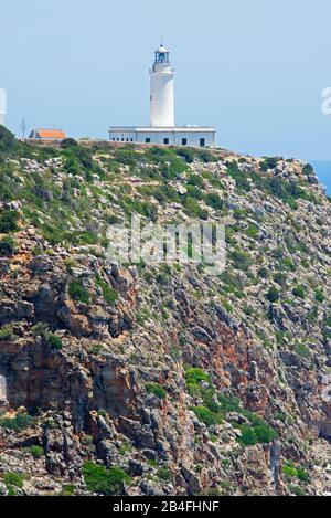 Sa Mola lighthouse, Formentera, Balearic Islands, Spain Stock Photo