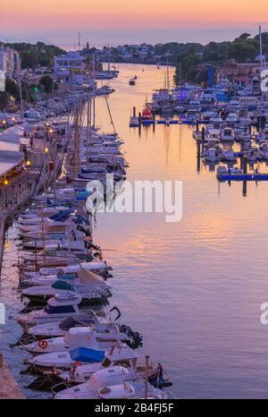 Historic old harbour and old city, Ciutadella, Menorca, Balearic Islands, Spain, Europe, Stock Photo