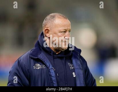 Salford, Lancashire, UK. 6th Mar 2020. 6th March 2020; AJ Bell Stadium, Salford, Lancashire, England; Gallagher Premiership Rugby, Sale Sharks versus London Irish; Sale Sharks director of rugby Steve Diamond Credit: Action Plus Sports Images/Alamy Live News Stock Photo