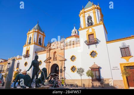Socorro chuch, Plaza del Socorro, Ronda, Malaga Province, Andalusia, Spain, Europe Stock Photo