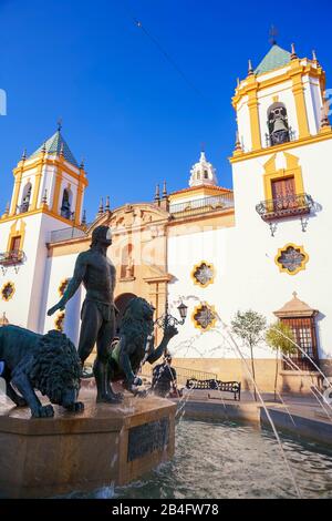 Socorro chuch, Plaza del Socorro, Ronda, Malaga Province, Andalusia, Spain, Europe Stock Photo