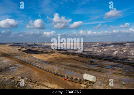 Lignite opencast mine Garzweiler II, view from the viewpoint Jackerath, Germany Stock Photo