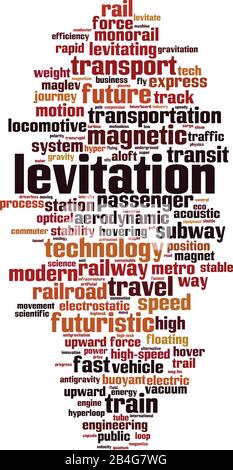 Levitation word cloud concept. Collage made of words about levitation. Vector illustration Stock Vector