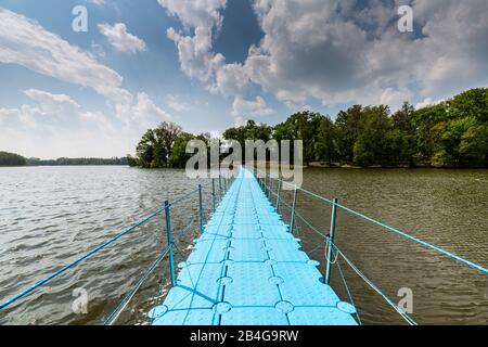 Europe, Poland, Greater Poland, Edward's Island on the Lake of Raczynski in Zaniemys Stock Photo