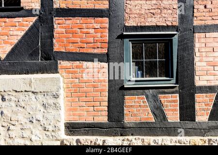 Facade, Fachwerk, Texture, Wolfenbüttel, Lower Saxony, Germany, Europe Stock Photo