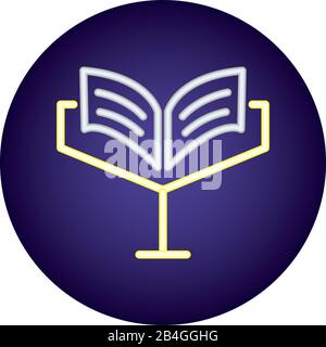 sacred book neon light style icon Stock Vector