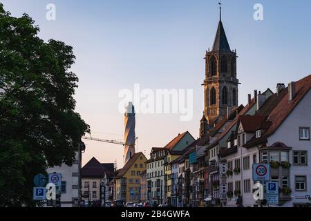 City of Rottweil with test tower Thyssenkrupp, Baden-Wuerttemberg, Germany, Europe Stock Photo