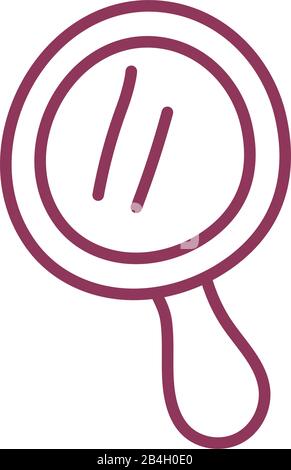 dressing mirror on white background, line style icon vector illustration design Stock Vector