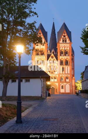 Limburg Cathedral in the evening light, Limburg an der Lahn, Hesse, Germany Stock Photo