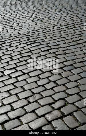 Europe, Belgium, Brussels, Old Town, Paving, Natural stone pavement, Cobblestone pavement Stock Photo
