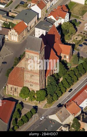 , St. Mary's Church in the centre of Anklam, 18.10.2012, Germany, Mecklenburg-Western Pomerania, Anklam Stock Photo