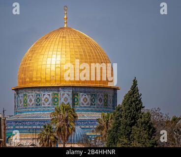 Israel, Dome of the Rock on the Temple Mount, Jerusalem Stock Photo