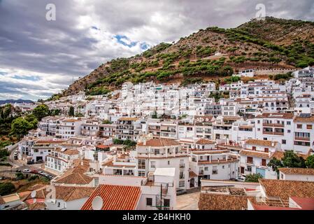 Mijas Pueblo on the slope of a mountain, Spain, Andalusia Stock Photo