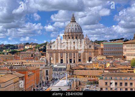 St. Peter's Basilica in the Vatican, Rome, Lazio, Italy Stock Photo