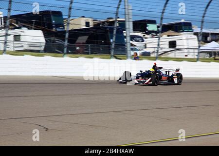 Newton Iowa, July 19, 2019: (Driver) on race track during the Iowa 300 Indycar race practice. Stock Photo