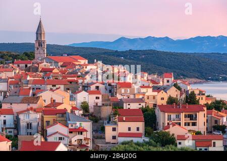 Vrbnik, island of Krk, east coast, Kvarner Bay, Primorje-Gorski Kotar County, Croatia Stock Photo