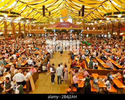 Germany, Bavaria, Munich, Oktoberfest, Paulaner marquee, interior view,  guests Stock Photo - Alamy
