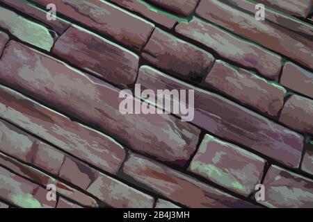 Abstract multicolored image, made with a brush. Stock Vector