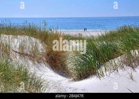 Sand dune and beach on the Badedüne, Helgoland, Helgoland Bay, German Bay, North Sea island, North Sea, Schleswig-Holstein, Germany Stock Photo