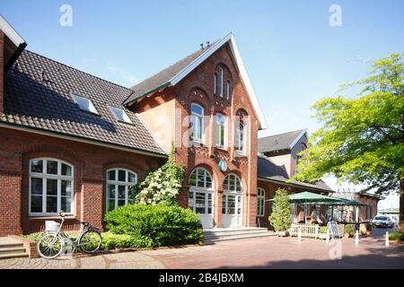 Railway Station, Bad Zwischenahn, Lower Saxony, Germany, Europe Stock Photo