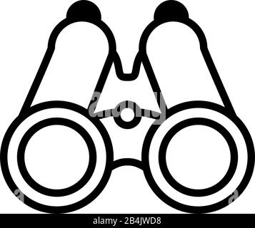 blue binocular, discovery in white background vector illustration design Stock Vector