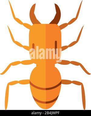 june bug icon over white background, flat style, vector illustration ...