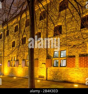 Gewandhaus, Altstadtmarkt, blue hour, night, Braunschweig, Lower Saxony, Germany, Europe Stock Photo