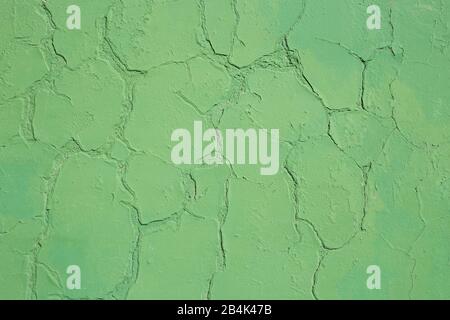 close-up of a wrinkled green wall Stock Photo