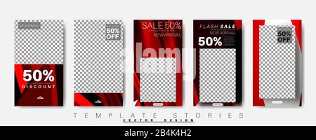 Story template for social media , editable vector design Stock Vector