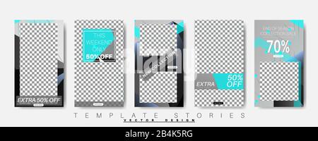 Story template for social media , editable vector design Stock Vector