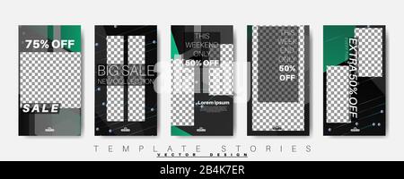 Story template for social media , editable vector design Stock Vector