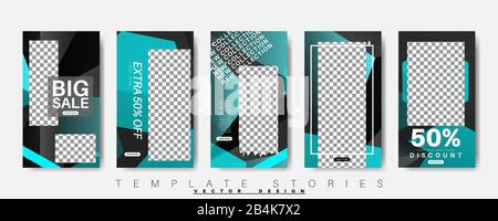 Story template for social media , editable vector design Stock Vector