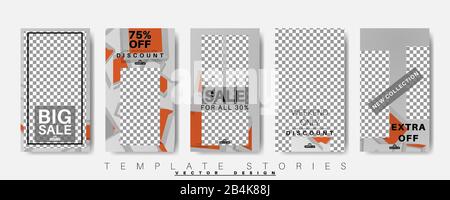 Story template for social media , editable vector design Stock Vector