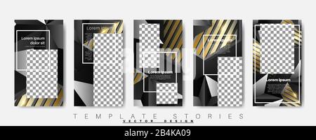 Story template for social media , editable vector design Stock Vector