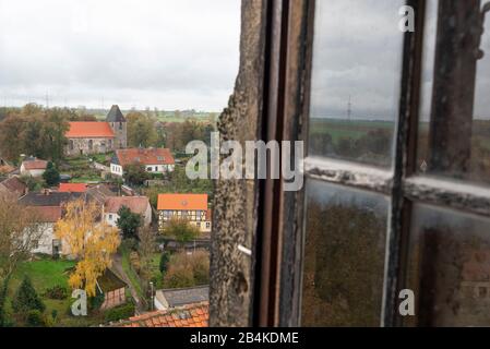 Germany, Saxony-Anhalt, Hundisburg, view of St. Andrew's Church, Hundisburg. Stock Photo