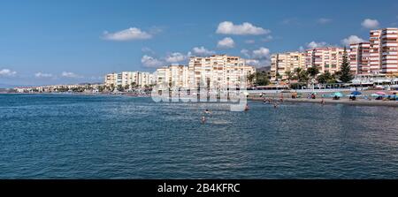 Hotels on the beach in Torrox Costa Stock Photo