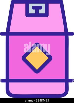 gas beam icon vector. Isolated contour symbol illustration Stock Vector
