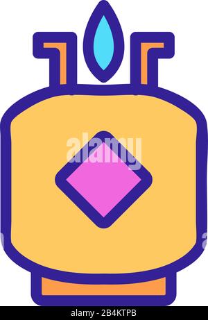 gas beam icon vector. Isolated contour symbol illustration Stock Vector