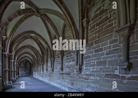 Cloister, Maulbronn Monastery, former Cistercian abbey, Maulbronn, Baden-Württemberg, Germany Stock Photo