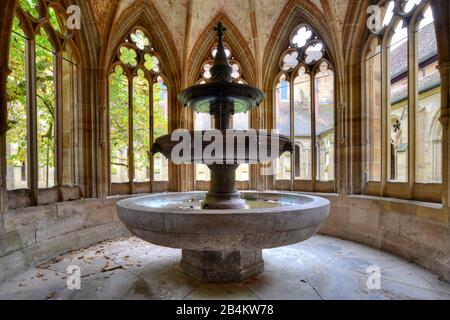 Fountain, Brunnenhaus, Maulbronn Monastery, former Cistercian Abbey, Maulbronn, Baden-Württemberg, Germany Stock Photo