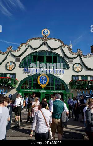 Munich, Germany, Crowd People, Drinking Beer at Public Farmers Market ...