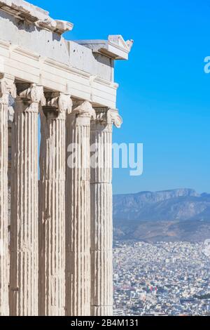 Erechtheion Temple, Acropolis, Athens, Greece, Europe, Stock Photo