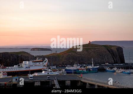 Hafen, Felsen, Island, Stykkishólmur Stock Photo