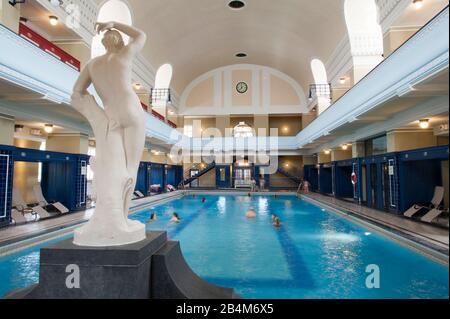 Jugendstilbad Darmstadt, Art Nouveau indoor pool, Darmstadt, Hesse, Germany Stock Photo