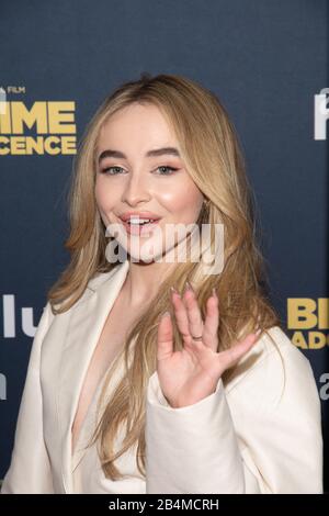 NEW YORK, NY - MARCH 05: Sabrina Carpenter attends the premiere of 'Big Time Adolescence' at Metrograph on March 05, 2020 in New York City. Stock Photo