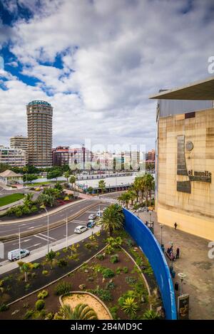 Spain, Canary Islands, Gran Canaria Island,  Las Palmas de Gran Canaria, port, Centro Comercial El Muelle, shopping plaza Stock Photo