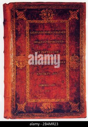 Leonardo da Vinci. Original binding of''Manuscript C''. 17th century ...