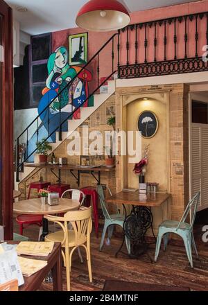 One day in Malaga; Impressions from this city in Andalusia, Spain. Tapes bar near the Picasso Museum.