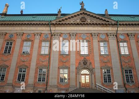 The house of the nobility, Riddarhuset, in Stockholm, Sweden Stock Photo