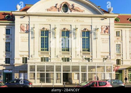 Vienna, concert hall Konzerthaus in Austria, Wien, 01. district, Old Town Stock Photo